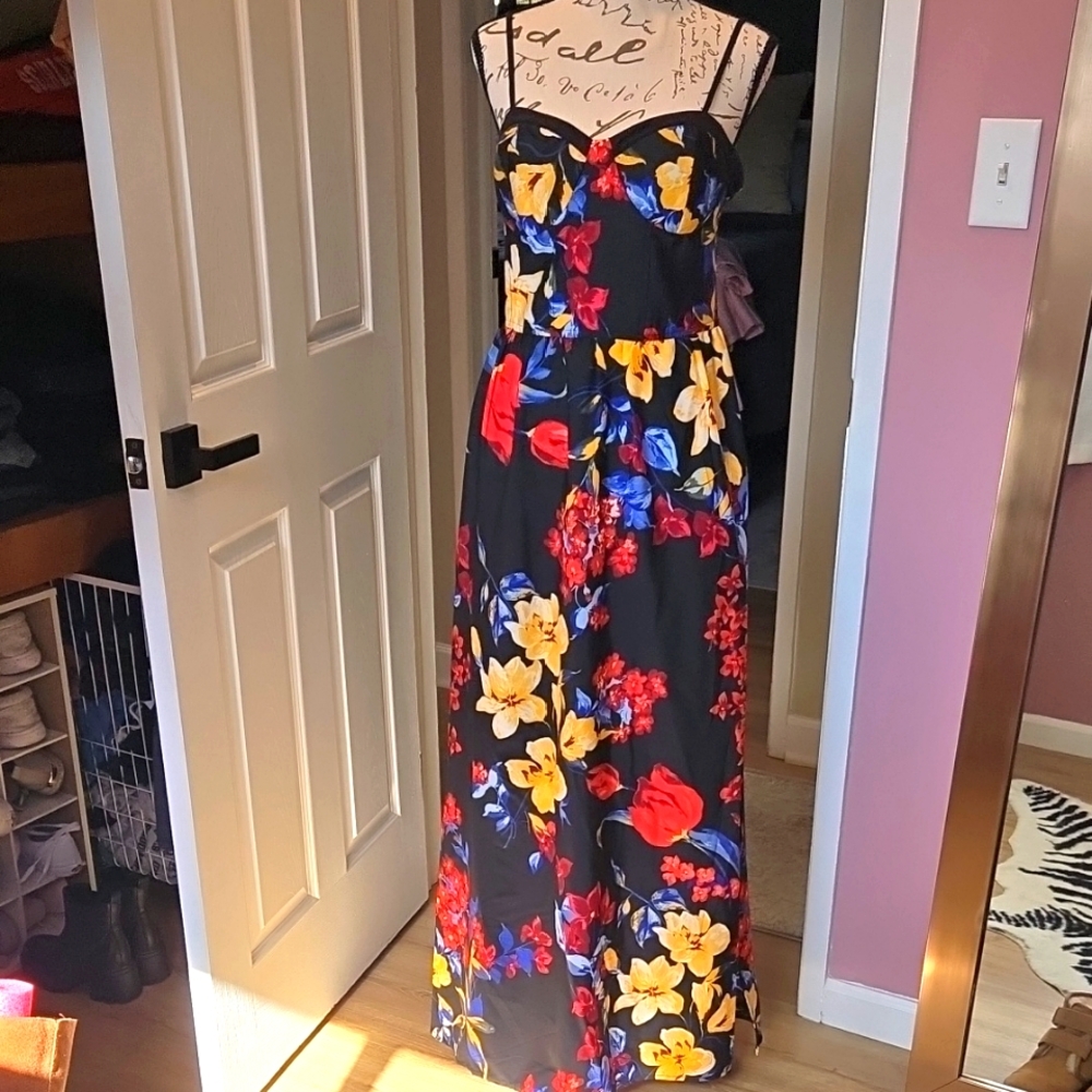 Floral Maxi Dress with Vibrant Colors